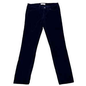 Madewell Corduroy Pants Jeans Women's 30x29 Inch Dark Blue Mid Rise Cotton Blend
